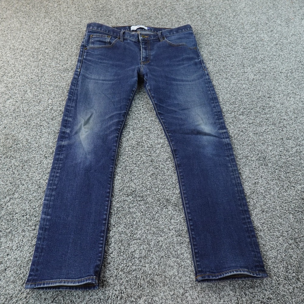 Peter Manning Jeans Mens 32X27 Dark Blue Denim Pants Classic Fit Preppy Straight